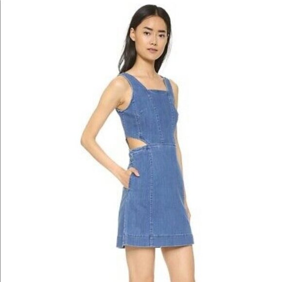 Madewell Dresses & Skirts - Madewell Denim Cut Out Mini Dress 0